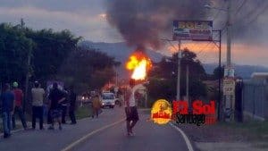 Dos heridos fuego planta GLP San José de Las Matas