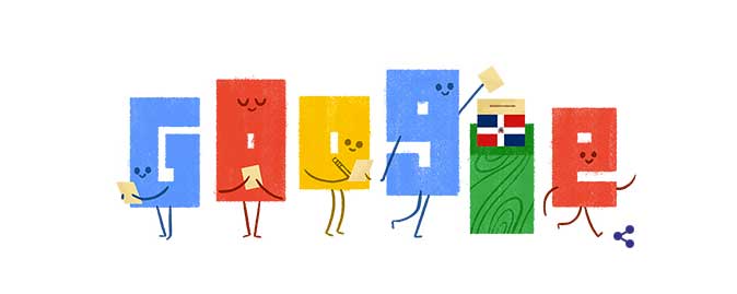 Google con un doodle elecciones RD