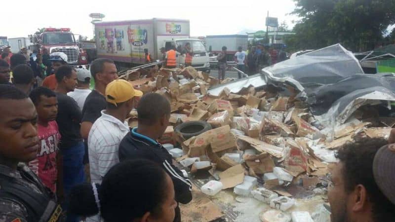 Tres muertos y dos heridos accidente Bonao