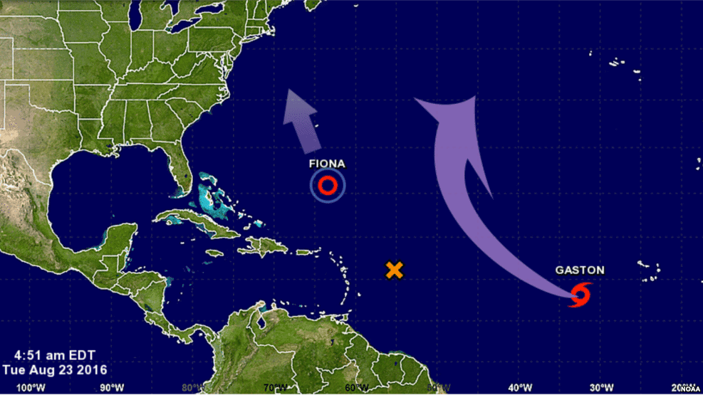 Tormenta tropical Gastón gana fuerza en el Atlántico