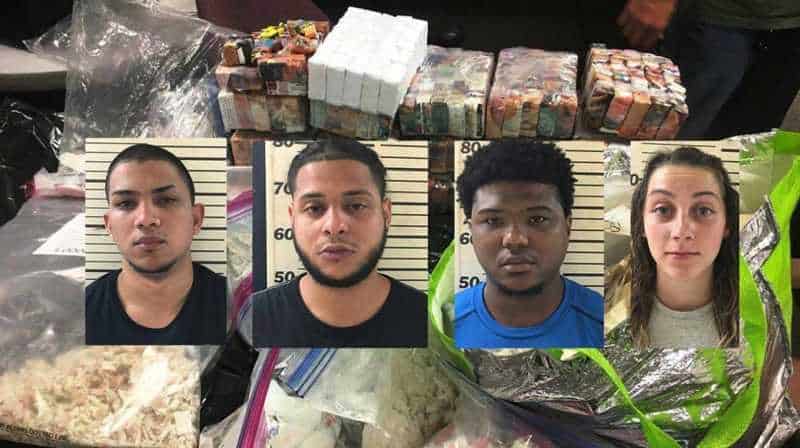 4 dominicanos capturados con 18 kilos de heroína