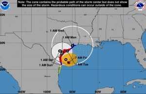 Harvey se enfila hacia Texas como huracán categoría 2