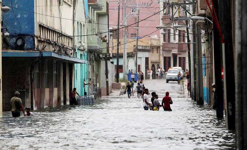 el huracan irma dejó inundaciones en cuba