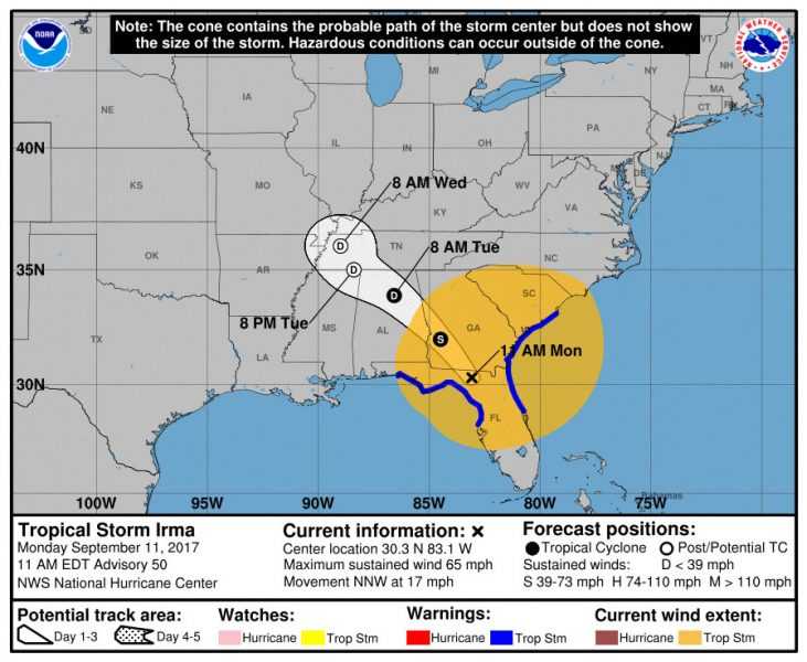 Irma sigue azotando Florida como tormenta tropical
