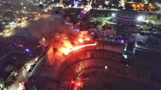 Fuego afecta el estadio Quisqueya Juan Marichal