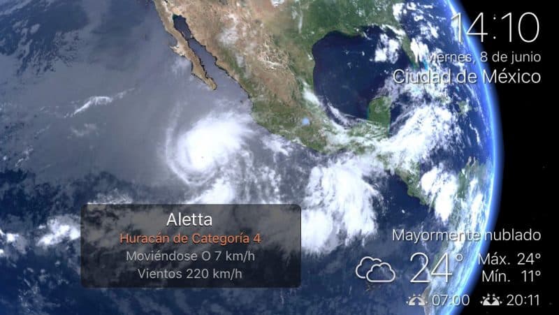 Aletta se fortalece a huracán categoría 4 en el Océano Pacífico