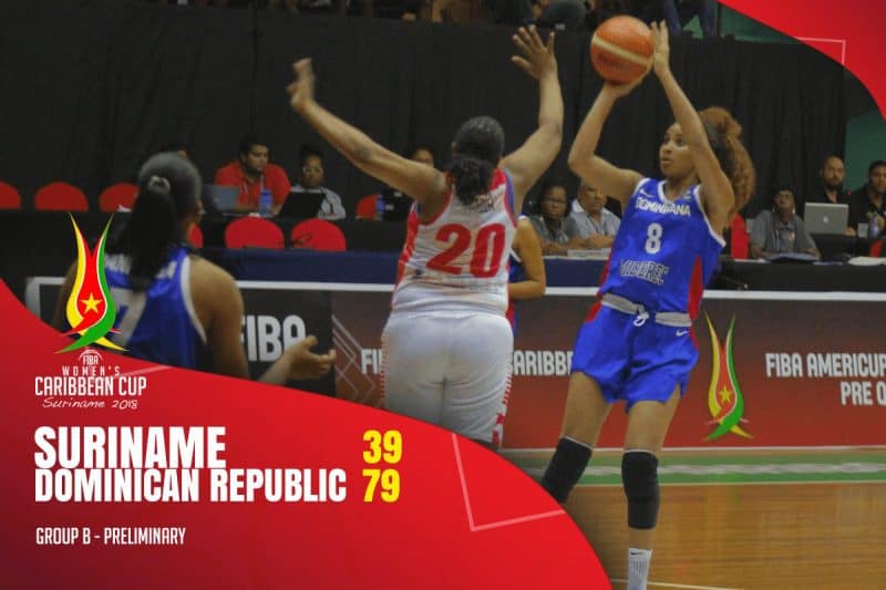 Selección dominicana femenina de basket gana en Surinam