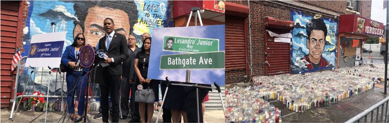 Calle El Bronx llevará nombre de Lesandro Junior Guzmán
