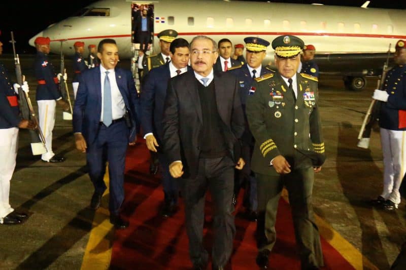 Danilo Medina llegó anoche de China