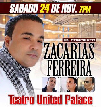 Cancelan concierto Zacarias Ferreiras en United Palace