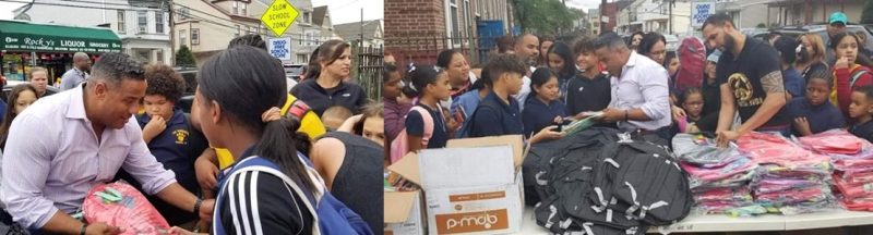 Entrega útiles escolares a cientos de niños en Paterson NJ