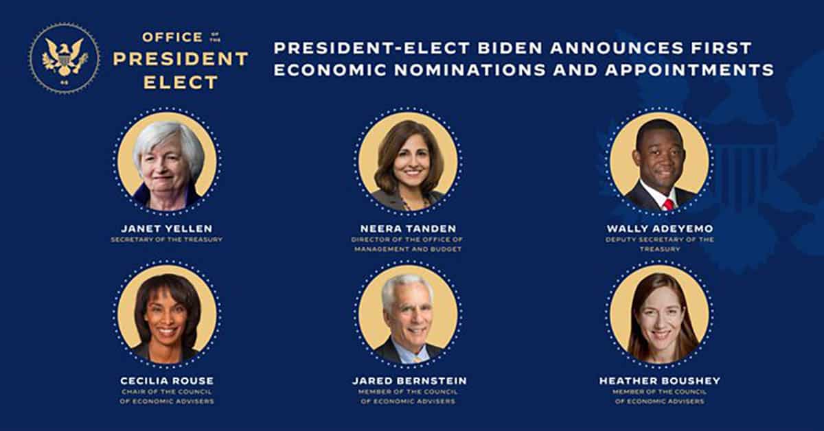 Janet Yellen nominada como secretaria del Tesoro por Biden