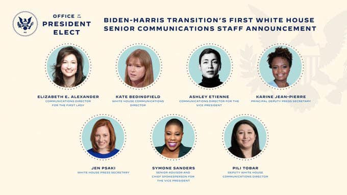 Biden nombra equipo de comunicaciones Casa Blanca
