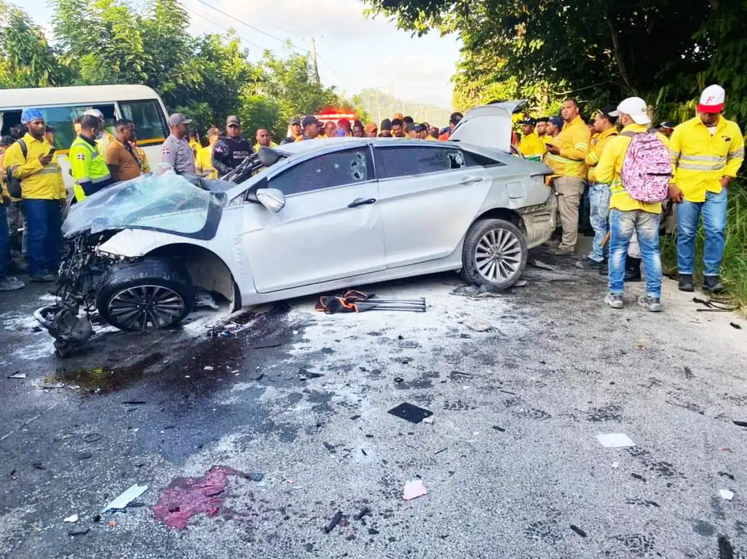 Un muerto y varios heridos accidente de tránsito carretera Cotuí-Maimón