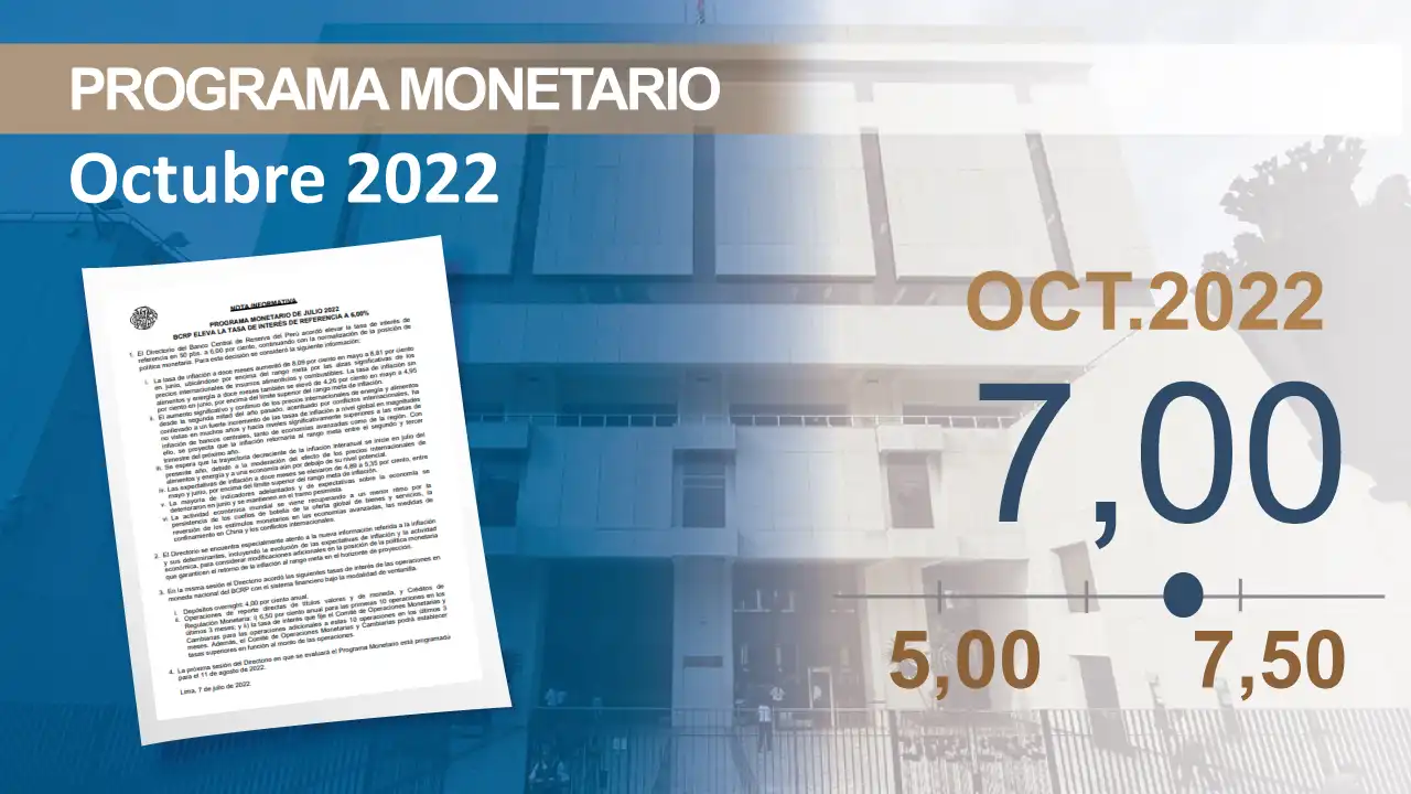 Banco Central de Perú eleva tasa de interés