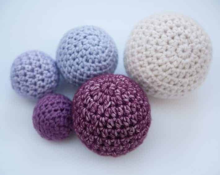 bola de crochet terminada