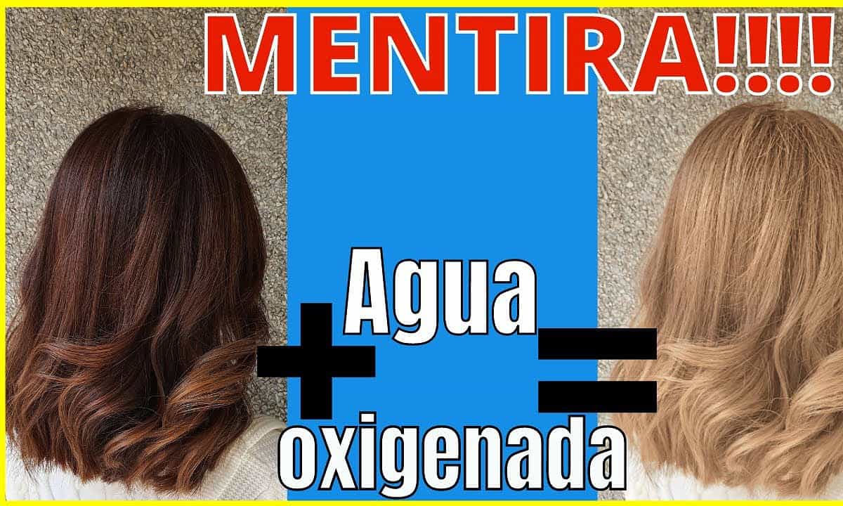 cabello aclarado con agua oxigenada 2