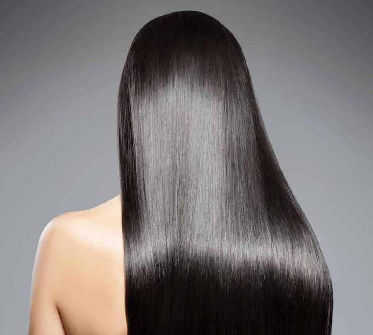 cabello alisado con media