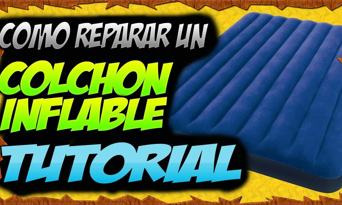 colchon inflable reparado