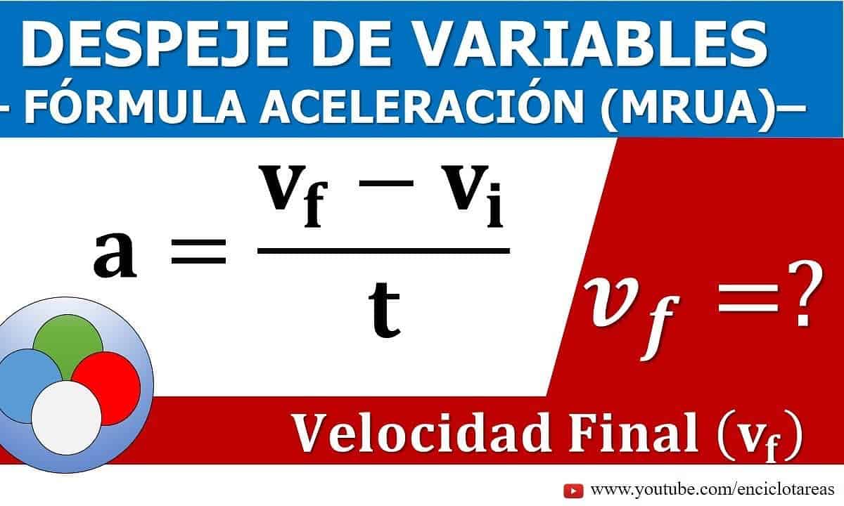 formula de aceleracion