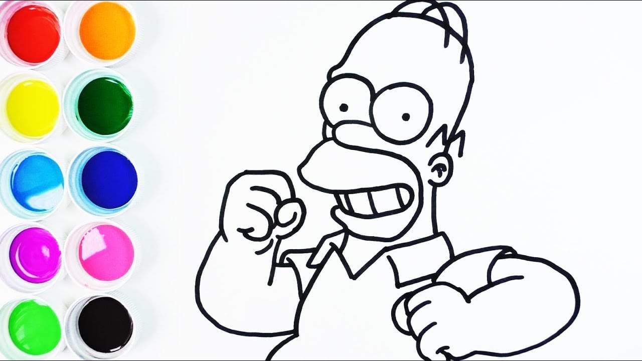 homero simpson para colorear