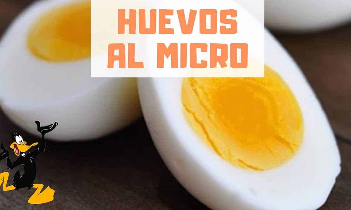 huevos cocidos en microondas