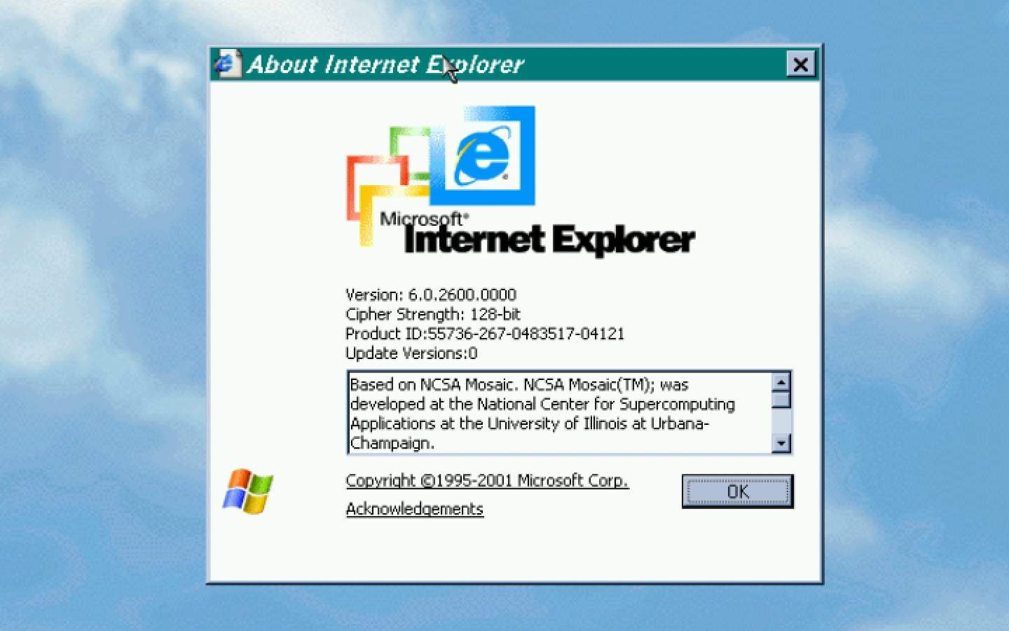 internet explorer version 50
