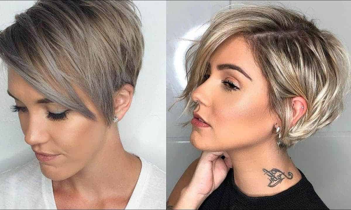 mujer con cabello corto