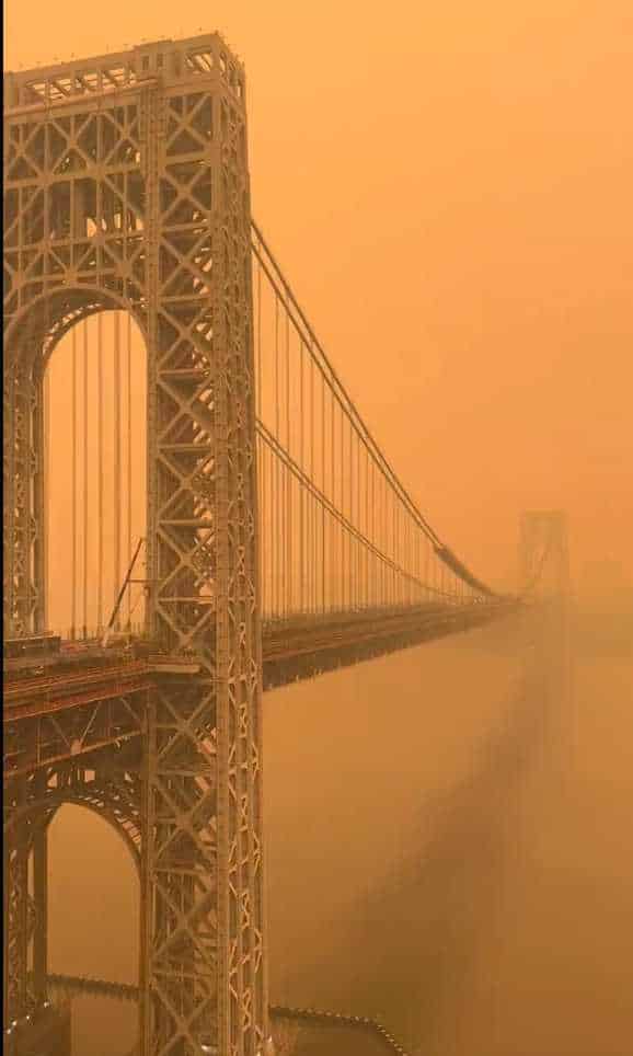 Baja calidad del aire en Nueva York por incendios en Canadá