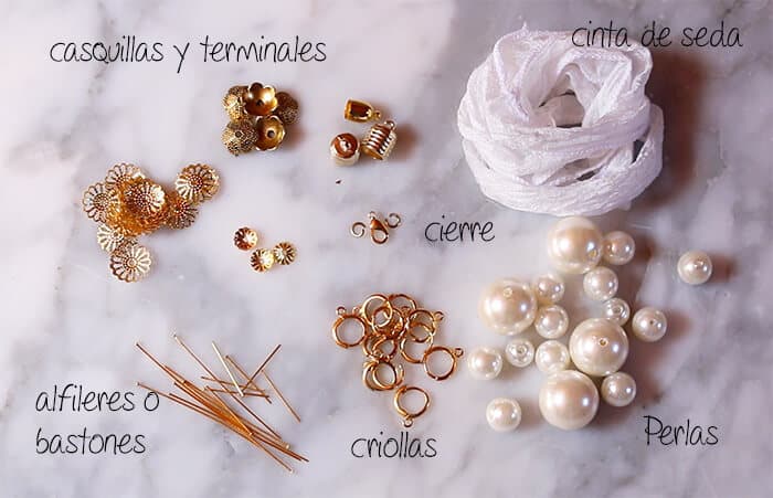 perlas y materiales