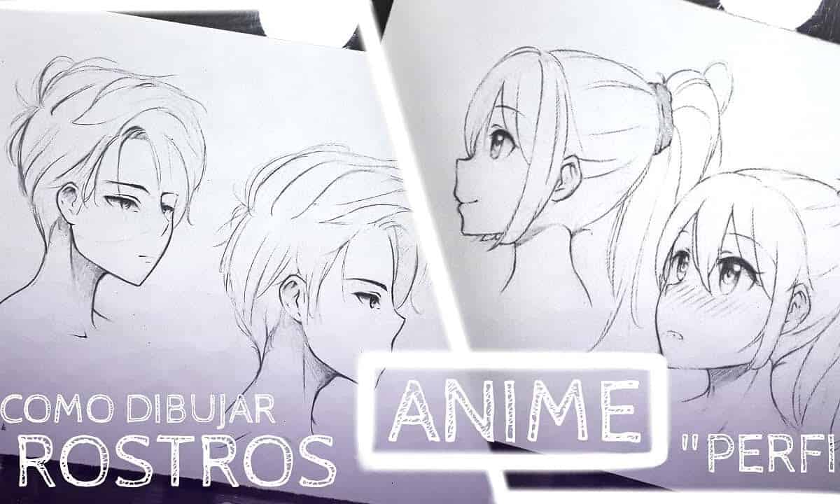 rostro de perfil de anime