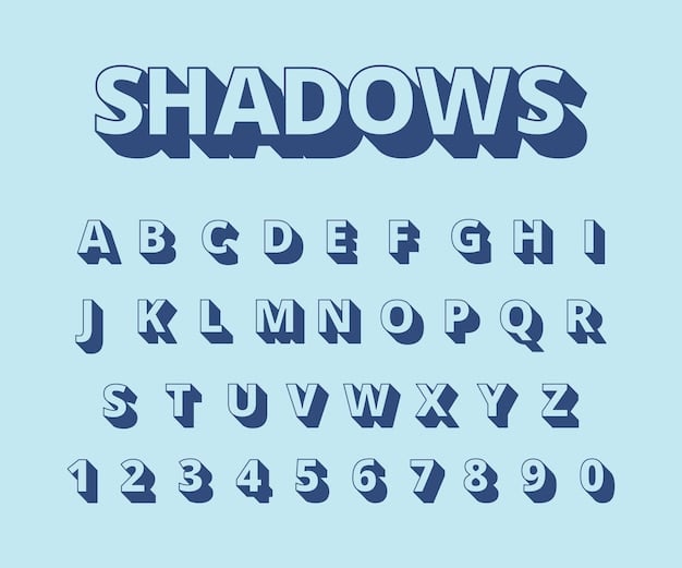 sombra en letras