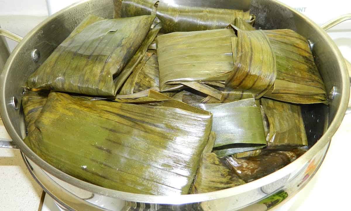 tamales cocinandose