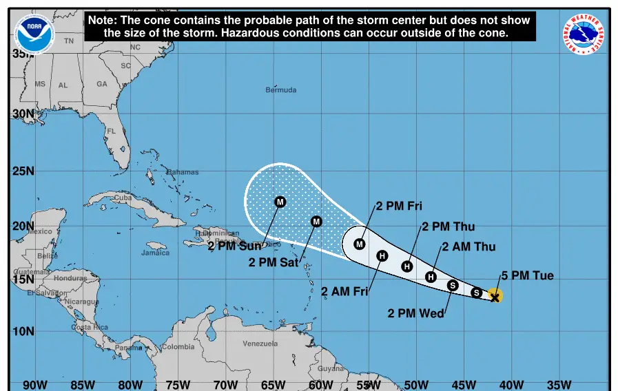 Se forma la tormenta tropical Lee en el Atlántico