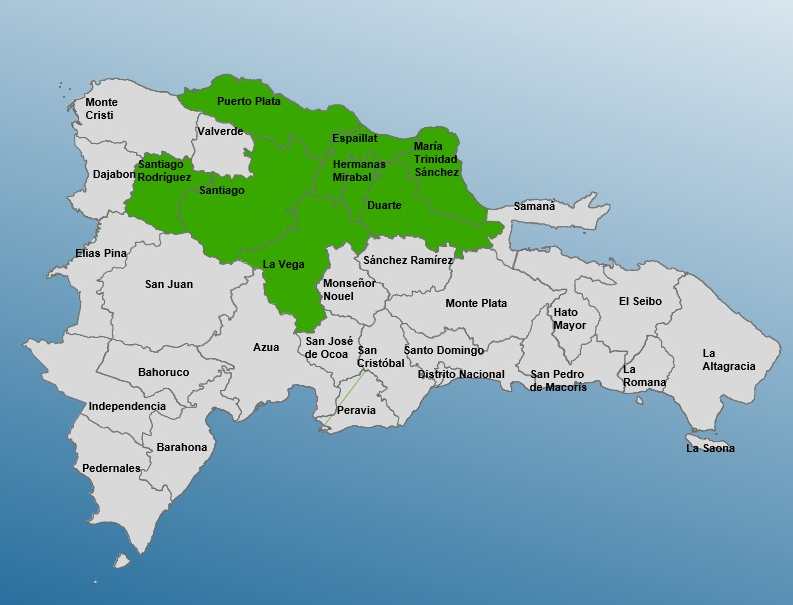 COE coloca 8 provincias bajo alerta verde por sistema frontal