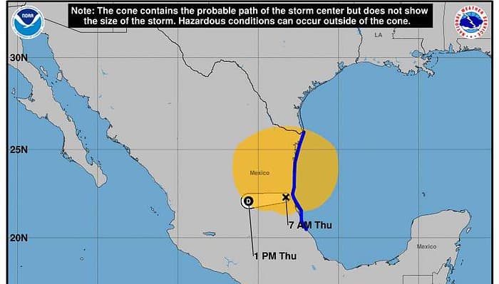 Tormenta tropical Alberto toca tierra en Tamaulipas, México