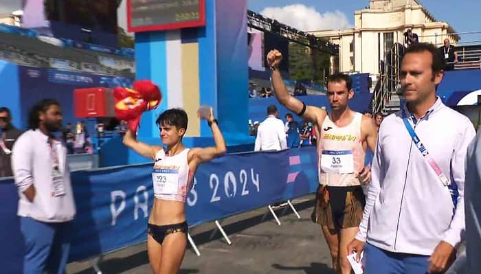 España gana medalla olímpica de oro en relevo mixto de maratón marcha