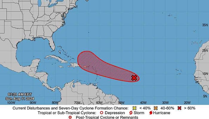 Onda tropical con potencial de ciclón