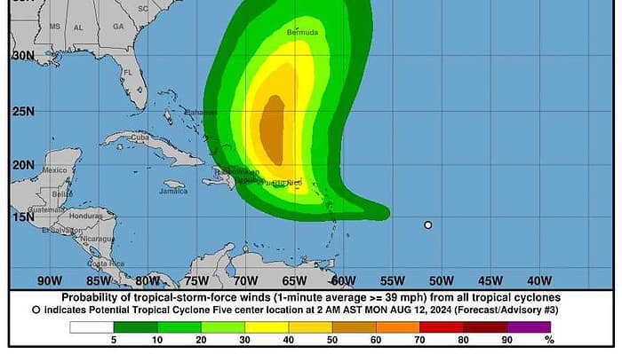 Perturbación tropical número 5 amenaza a las islas del Caribe