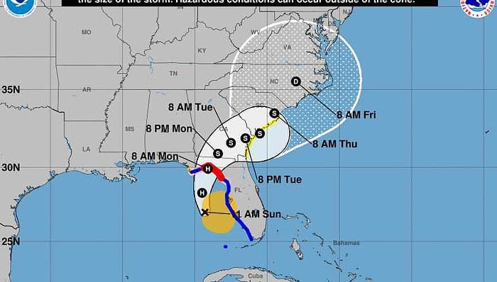 Tormenta tropical Debby: Actualización y pronóstico del Centro Nacional de Huracanes